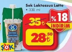 SEK LAKTOZSUZ LATTE 330 ML